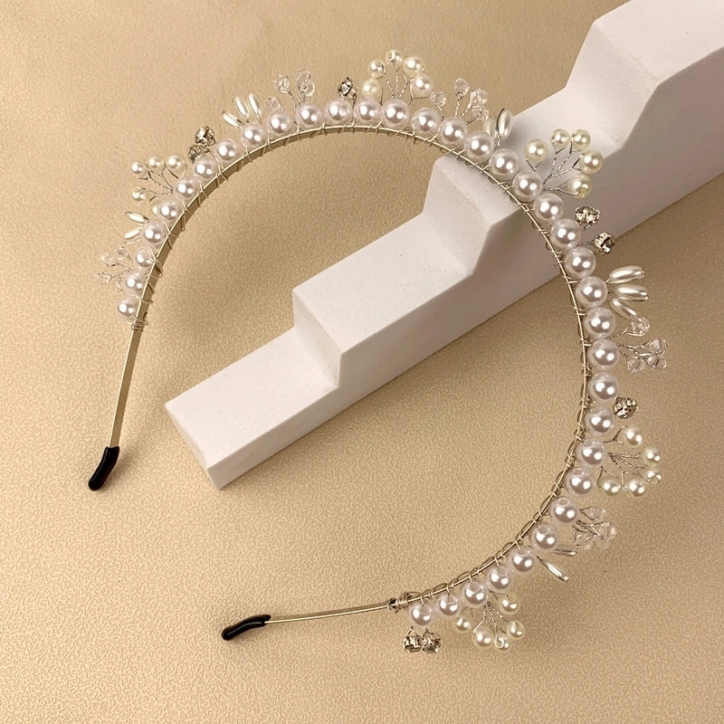 Minimalist Round Artificial Pearl Inlay Pearl Hair Band