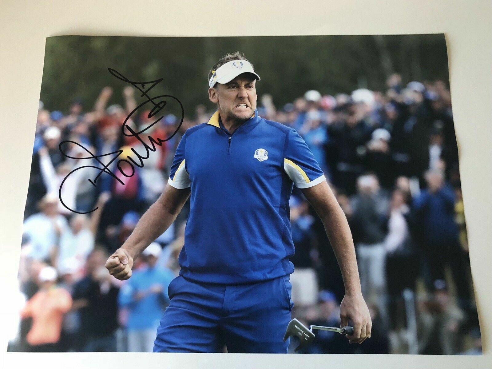 Ian Poulter Signed 16X12 Photo Poster painting Ryder Cup Legend Private SIGNING AFTAL COA (D)