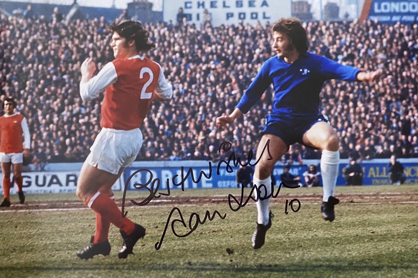 Alan Hudson Genuine Hand Signed Chelsea 12x8 Photo Poster painting