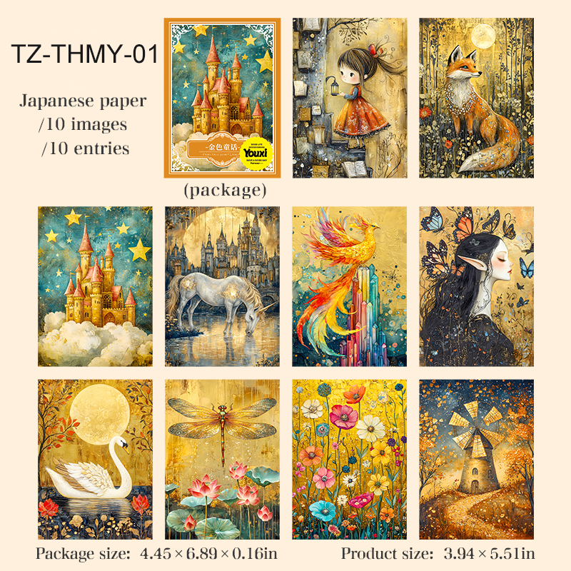 Washi Sticker - Fairy Tale Secret Series Vintage Flower Forest Character 