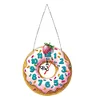 2Pcs Dessert DIY Diamond Painting Ornament with Clock Function Home Decor Art