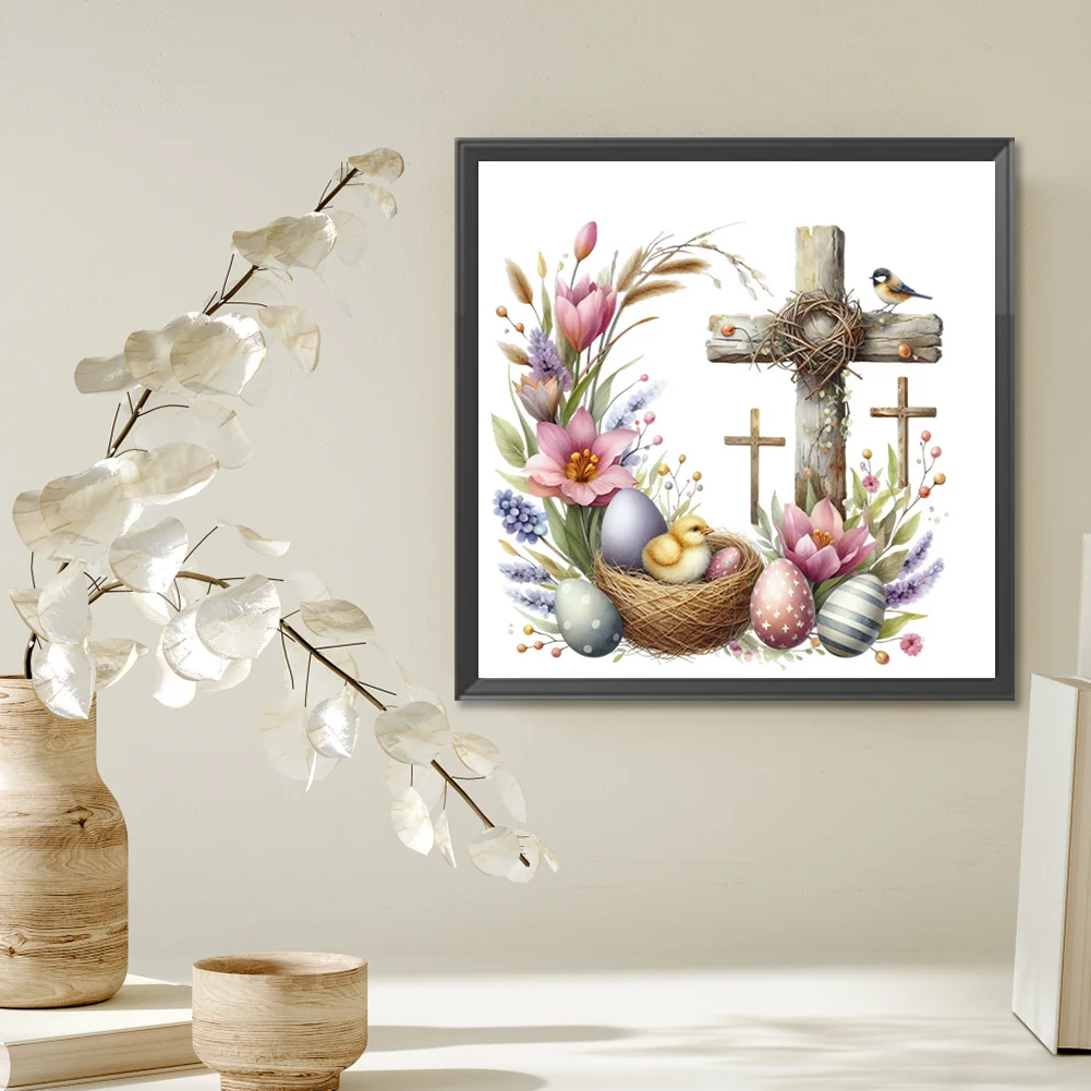Diamond Painting - Full Square Drill - Easter Cross(Canvas|35*35cm)