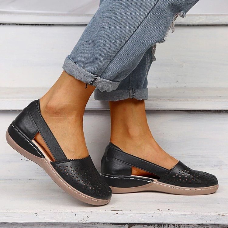 🔥 SUMMER SALE 🔥Women Wedges Orthopedic Hollow Out PU Summer Vintage Sandals