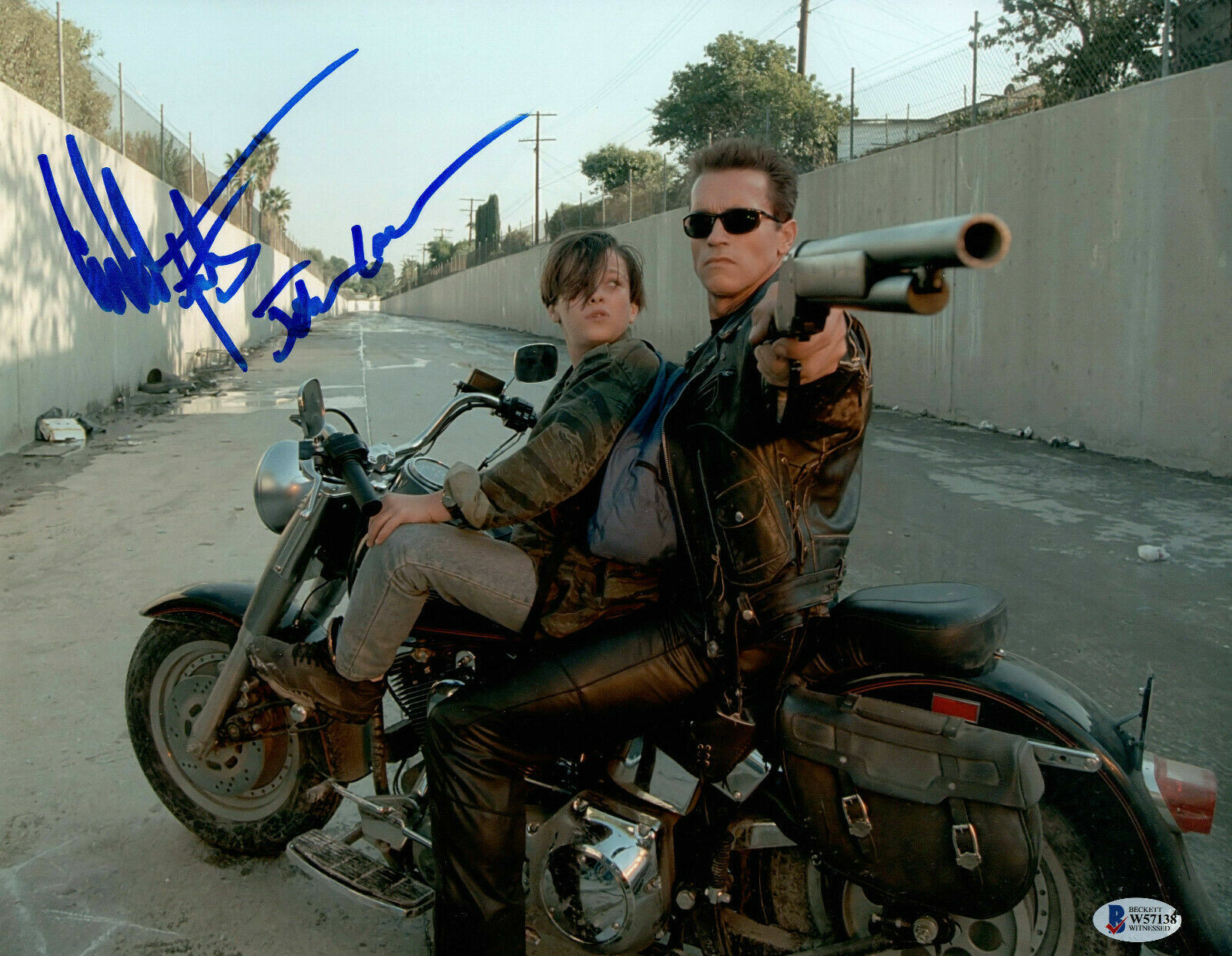 Edward Furlong as John Connor in Terminator 2 signed 11x14 Photo Poster painting BAS Beckett COA