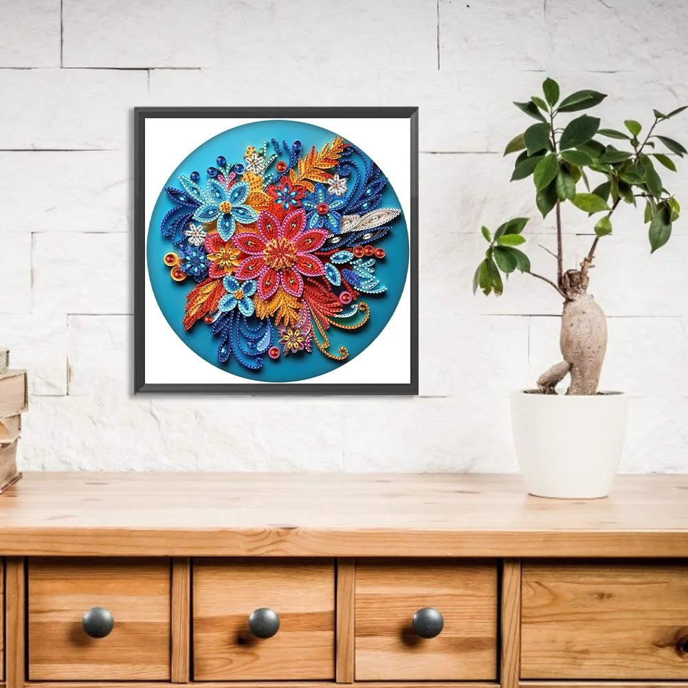 Diamond Painting - Partial Special Shaped Drill - Flower(Canvas|30*30cm)