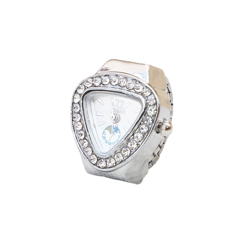 Classic Style Solid Color Quartz Watch Rings Women’s Watches