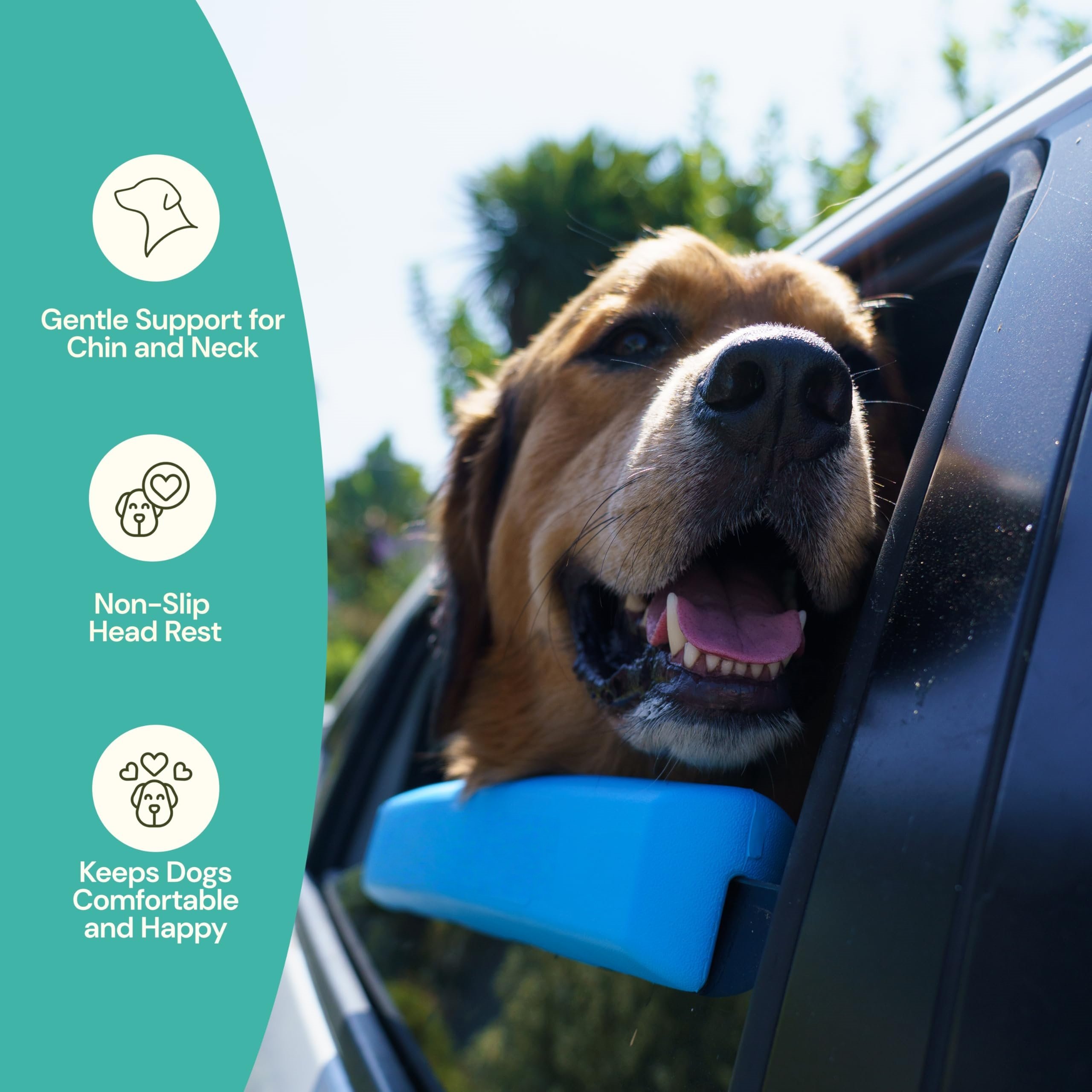 Pet-safe lightweight dog car travel window cushion