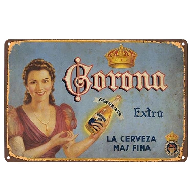 Corona Girl - Vintage Tin Signs/Wooden Signs - 20*30cm/30*40cm