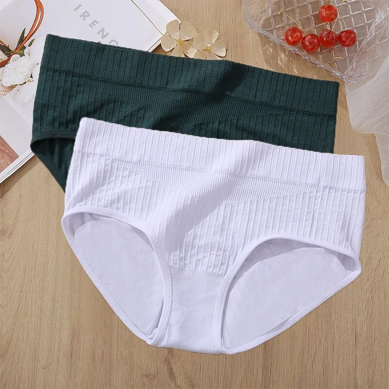 2PCS/Set Middle-Waist Body Shaper Panties Women's Underwear Butt Lift Up Briefs Female Sexy Underpants Seamless Pantys Lingerie