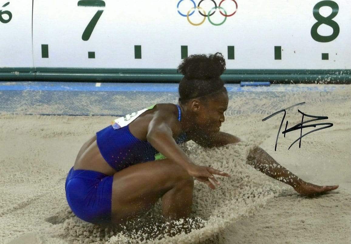 Tianna Bartoletta OLYMPIC LONG JUMP autograph, In-Person signed Photo Poster painting