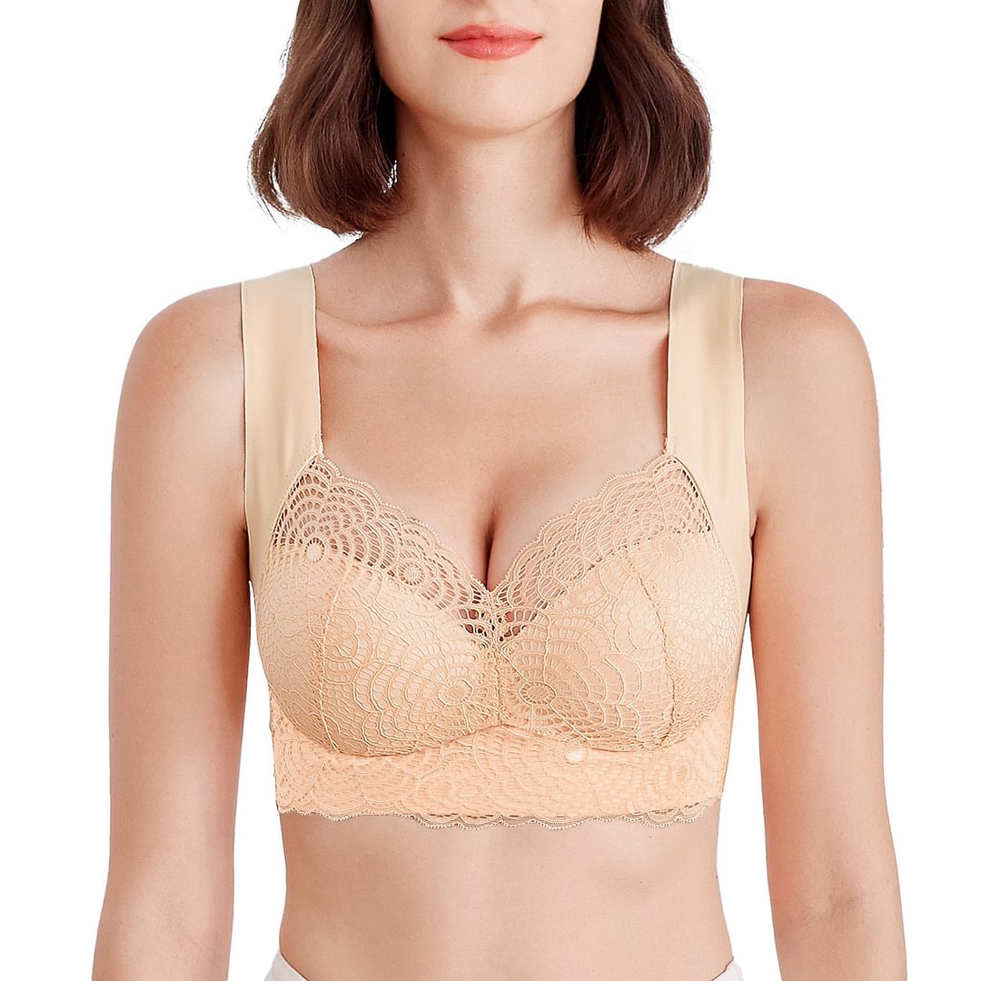FallSweet Plus Size Lace Bras for Women Wire Free Corsets Sexy Vest Lingerie Thin Cup Brassiere Girls Sleep Sports Underwear 6XL