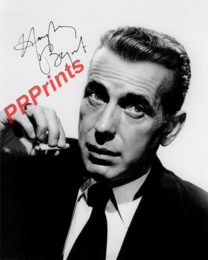 HUMPHREY BOGART CIRCA CASABLANCA SIGNED 10X8 SIGNED REPRO Photo Poster painting PRINT N1