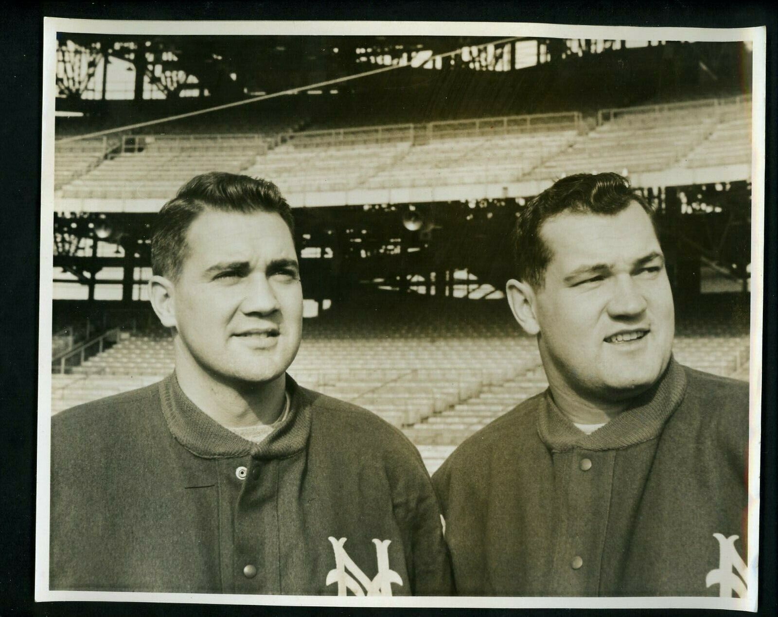 Pat Summerall & Frank Youso 1959 Press Photo Poster painting New York Giants