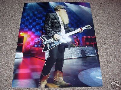 Billy Gibbons ZZ Top 11x14 COOL Live Guitar Photo Poster painting #5