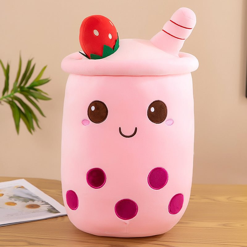 Cuteeeshop Cute Pink Ice-Cream Boba Tea Plushies Kawaii Boba Family Perfect Gift