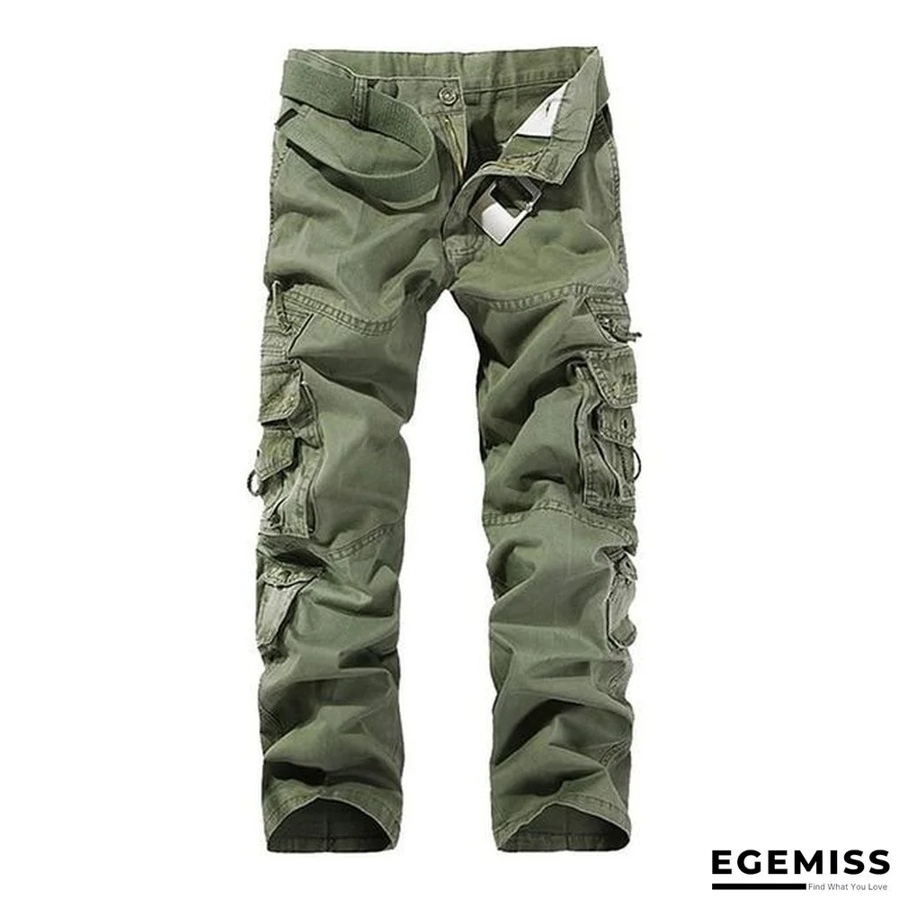 Mens Tactical Pants Joggers Casual Male Cargo Pants Cotton Trousers Multi Pocket Military Style Green Pants | EGEMISS