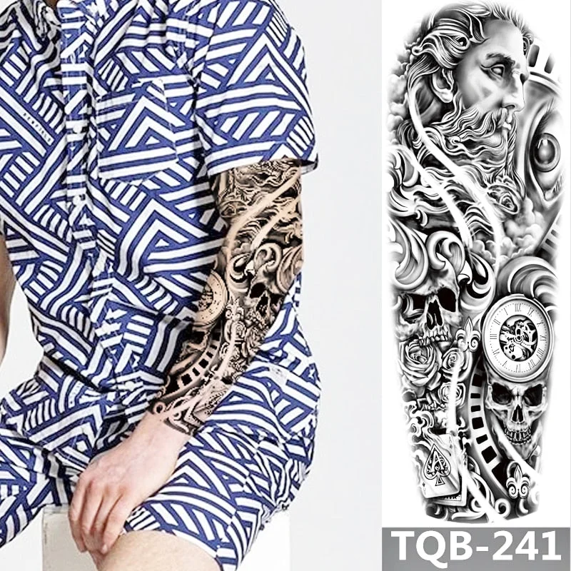 Large Temporary Tattoos Full Arm Tattoo Sleeves for Men Women