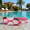 Eyelash Goggles with Lashes Funny Goggles Anti-Fog No Leak Swimming Glasses for Adult Ladies and Women for Outdoor Pool Swimming Play
