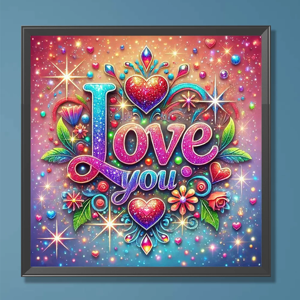 Diamond Painting - Full Round Drill - Love(Canvas|30*30cm)