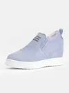 Women Faux Suede Wedge heel Sneakers Slip on Breathable Shoes