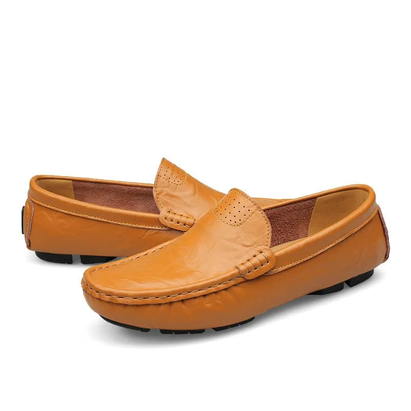 DEKABR Big Size 39~48 High Quality Genuine Leather Men Shoes Soft Moccasins Loafers Fashion Brand Men Flats Comfy Driving Shoes