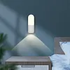 Rechargeable Motion Sensor Night Light Soft Glow Eye-Friendly Versatile Placement Minimalist Wood Battery Operated Shower Lamp for Wardrobe Hallway Closet Stairs