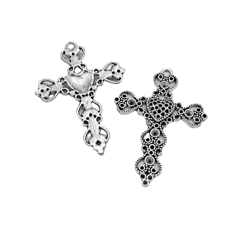 10 Pcs/package Retro Cross Alloy Plating Pendant Jewelry Accessories