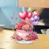 DIY Flower Cake Acrylic Special Shape Diamond Painting Desktop Ornaments
