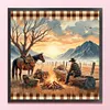 Sunset Scenery-11CT Stamped Cross Stitch 40*40cm/15.75*15.75in tapestrymarket