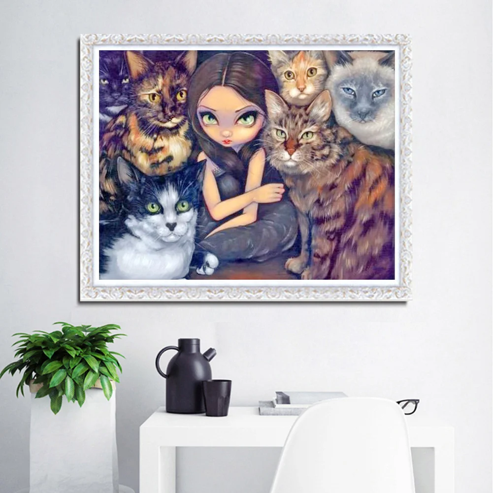 Full Round Diamond Painting 40*30cm - Big Eyes Doll