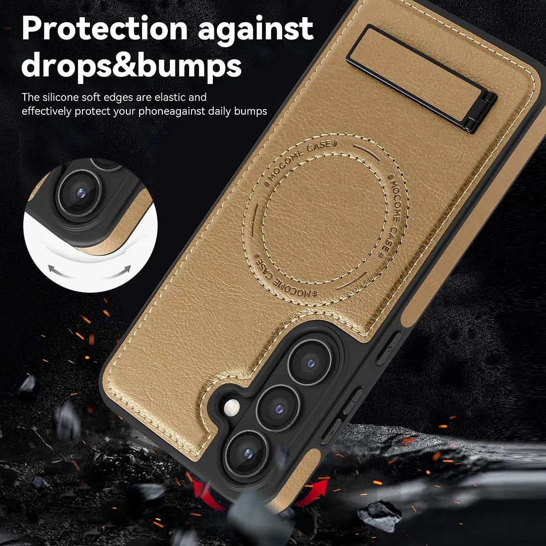 Samsung Galaxy Z Fold 6 Leather Case Magnetic Protective Case Holder Phone Case