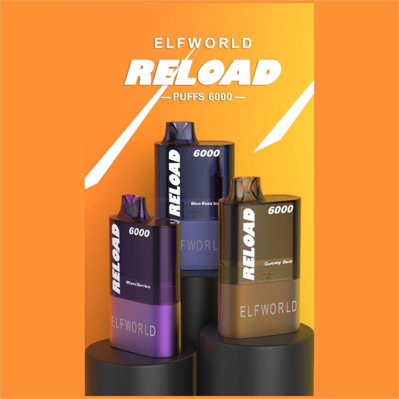 ELFWORLD Reload 6000 Puffs Disposable Vape Wholesale ELF WORLD CTYVape