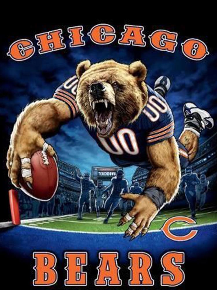 NFLDiamond PaintingDIY Round Full DrillChicago Bears