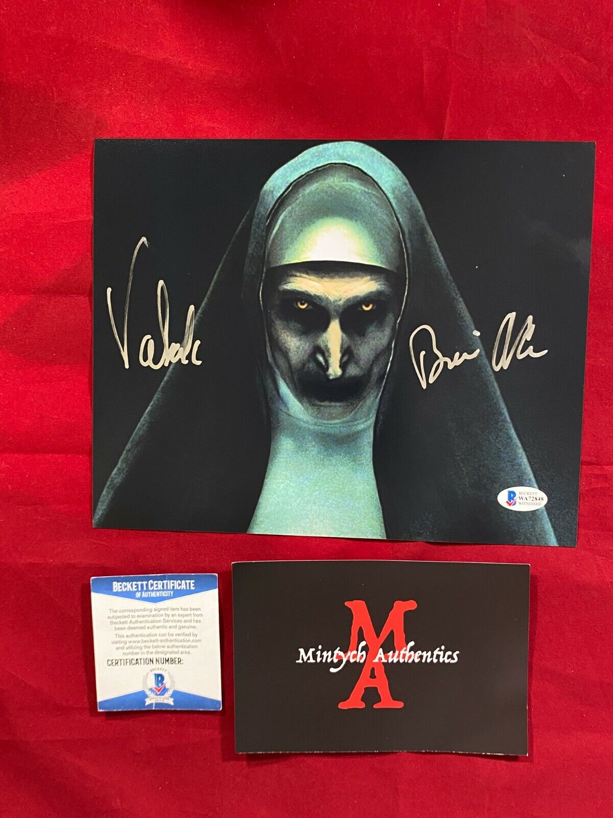 BONNIE AARONS THE NUN SIGNED 8x10 Photo Poster painting! VALAK! THE CONJURING! BECKETT COA!