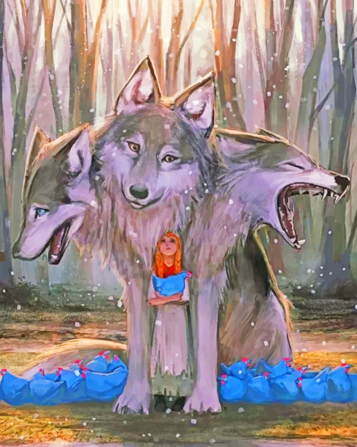 

Fantasy Mythical Wolves – Paint By Numbers - 40*50CM, 501 Original