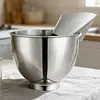 Pour Shield Stainless Steel Food Processor Attachment Safety Shield for Kitchen Aid Stand Mixers and Dishwasher Safe