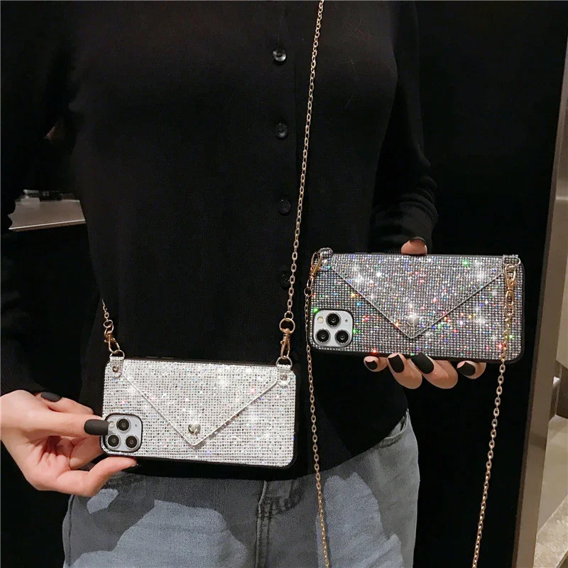 For iPhone 13/14 Luxury Flash Wallet Phone Case