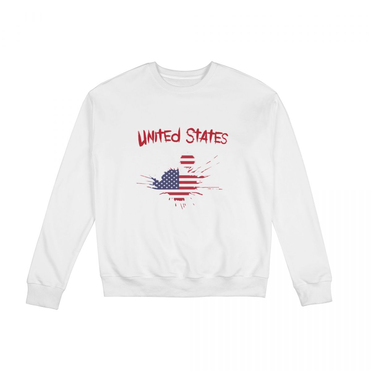 United States Ink Spatter Crew Neck Sweatshirt