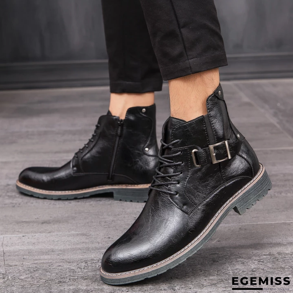 Men's Waterproof Vintage Ankle Leather Boots | EGEMISS