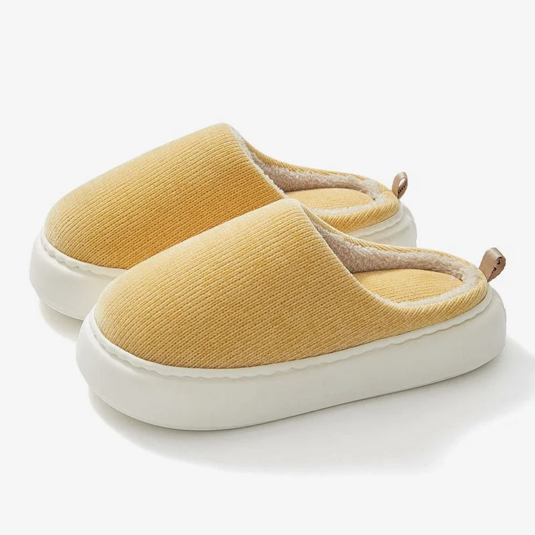 Plush Solid Color Latex Cotton Slippers For Couples At Home shopify Stunahome.com