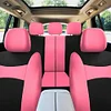FH Group Full Set Cloth Car Seat Covers, Universal Fit combo, Low Back Front Seat Covers, Airbag Compatible, Split Bench Rear Seat, Washable Seat Cover for SUV, Sedan, Van, Pink