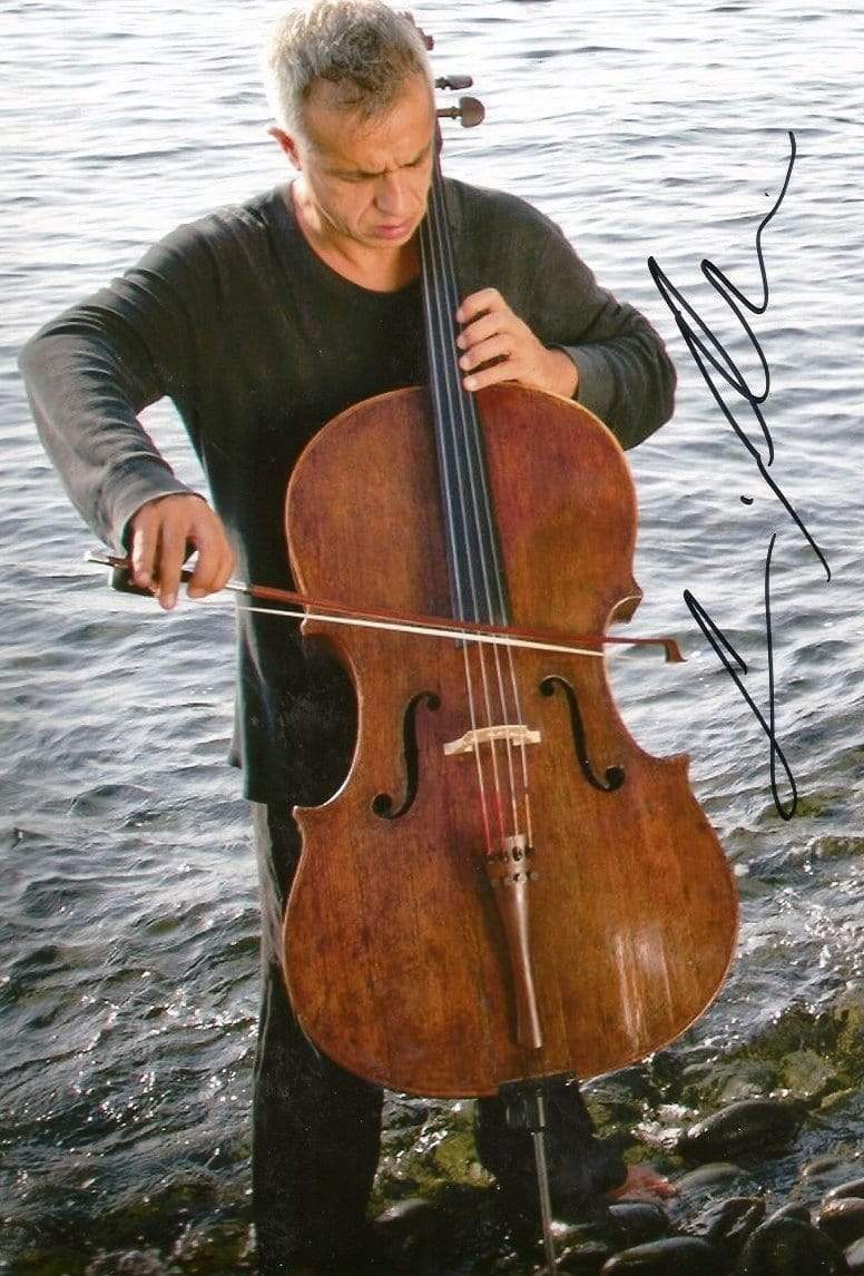 Giovanni Sollima CELLIST AND COMPOSER autograph, In-Person signed Photo Poster painting