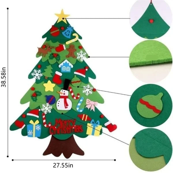 🎅Early Xmas Sale 69% OFF🎄 DIY Felt Christmas Tree Set