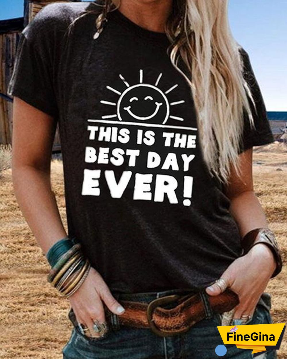 Vintage Short Sleeve Sun Letter Printed Plus Size Casual Tops Shirt