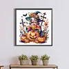 (40*40cm)Halloween Pumpkin Girl - Full Round Drill Diamond Painting