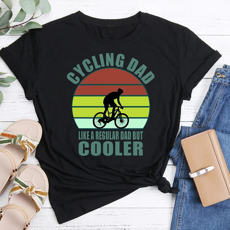 Cycling Dad Like A Real Dad But Cooler Essential T-shirt Tee -05643-Annaletters