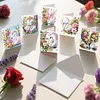 6pcs Lovely Pattern DIY Diamond Painting Greeting Card Set with Envelope Diamond Painting Daily Wishing Cards for Birthdays Thanksgiving & Special Occasion