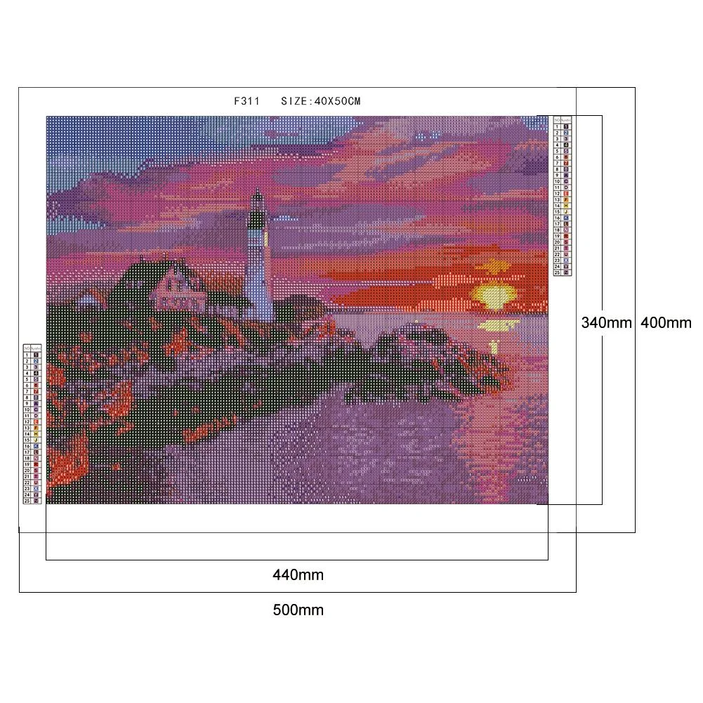 Diamond Painting - Full Square Drill - Lighthouse(40*50cm)