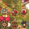 6pcs/set DIY Diamond Special Shape Pearl Art Hanging Wooden Christmas Tree Ornament Kit