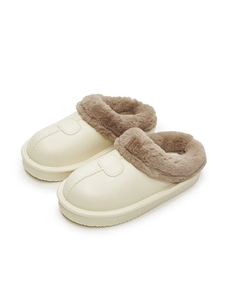 Winter Casual Unisex Solid Warm Non-slip Plush Slippers